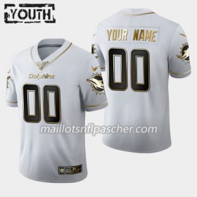 Maillot Miami Dolphins Custom Nike Blanc Golden Edition 100th - Enfant